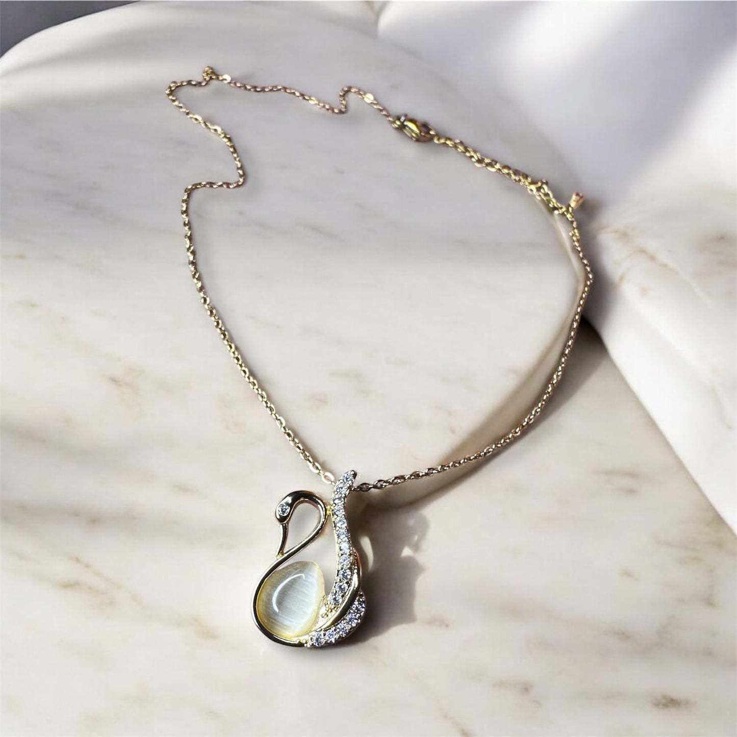 Golden Swan Pendant