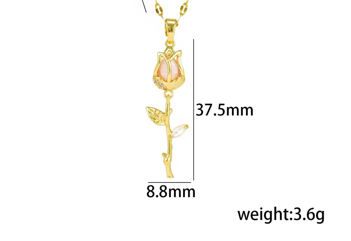 Rose Éclat Pendant