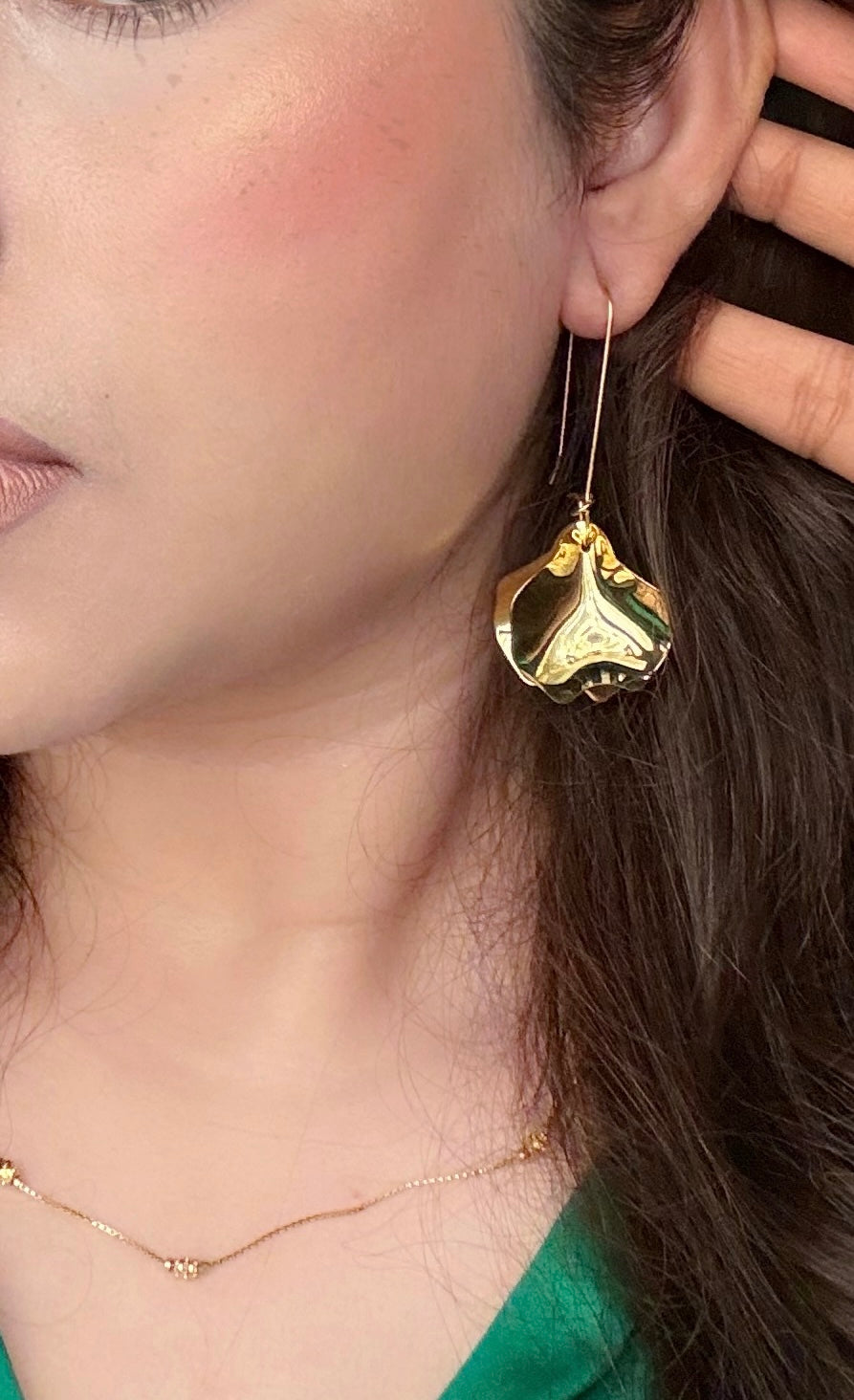 Sculptural Petal Drop Earrings