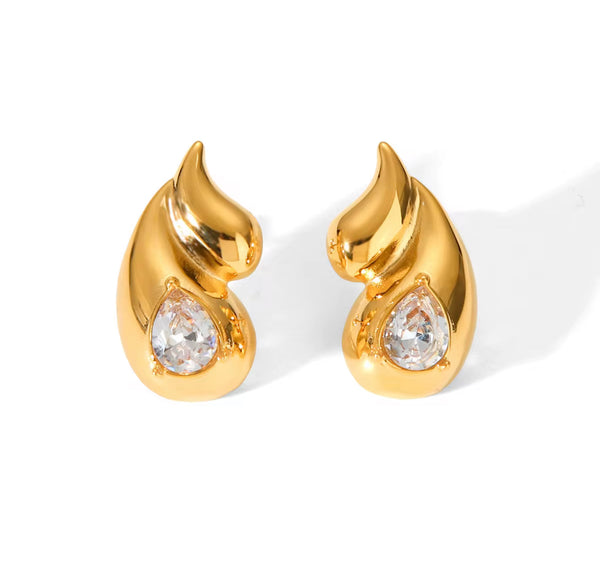 Golden Cascade Radiance Studs