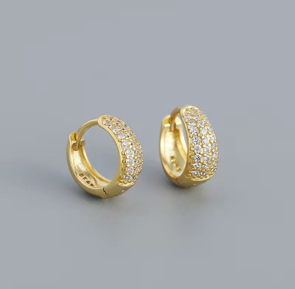 Glimmering Gold Stacker Earrings